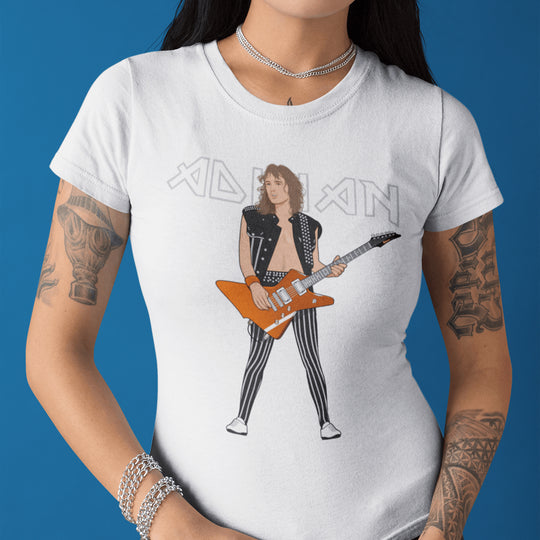 ADRIAN SMITH Hand-Drawn Metal Guitar Portrait Tee